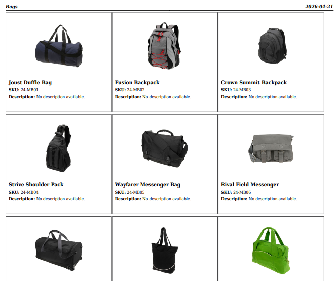 Magento 2 PDF Catalog Layout with 12 Products Per Page