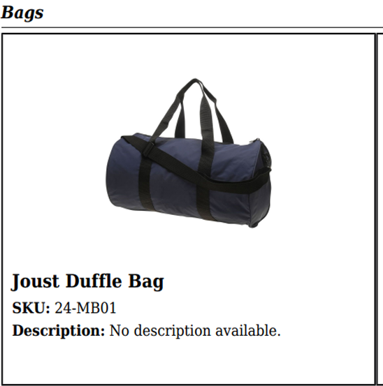 Magento 2 PDF Catalog Grid Showing Image Description and SKU