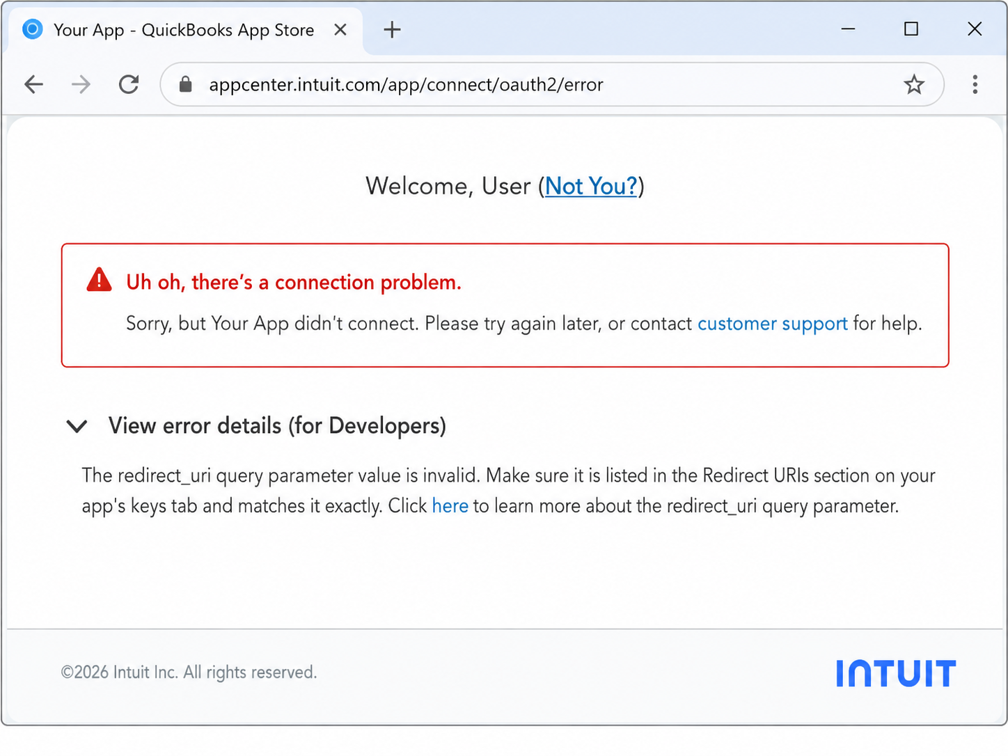 QuickBooks Online App Disconnected Status