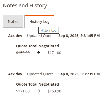 Magento 2 Quote Tracking and History Log