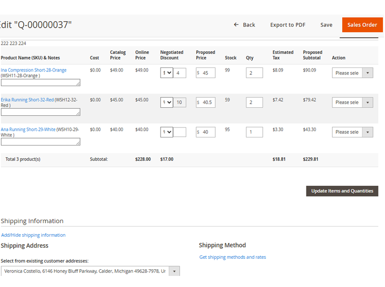 Magento 2 Quote Item List with Product Images