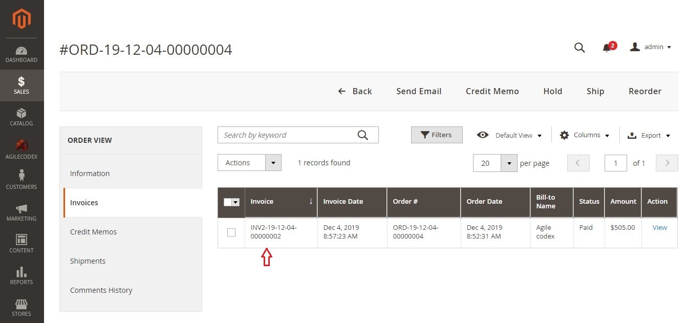 Multiple Invoices Generated Invoice with Prefix