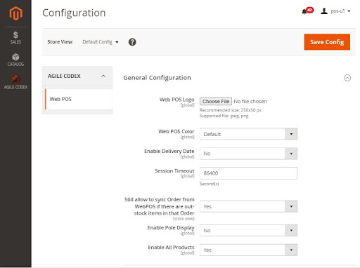 WebPOS Configuration